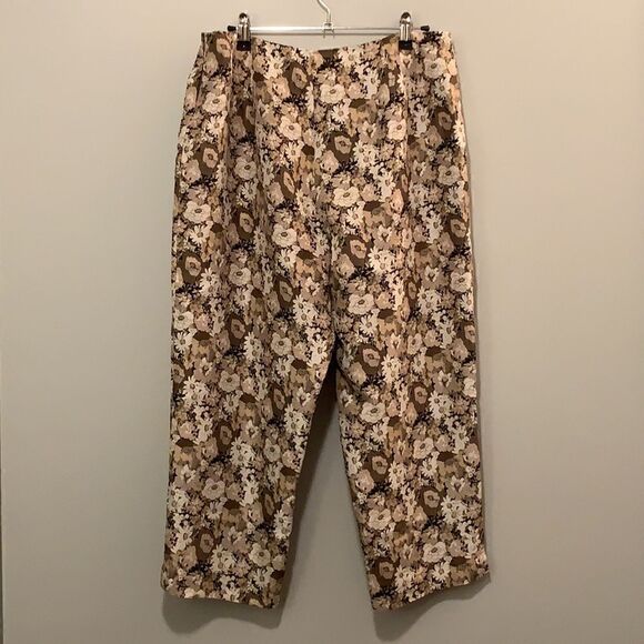 Vintage Allison Taylor Silk Floral Pants - Picture 5 of 6